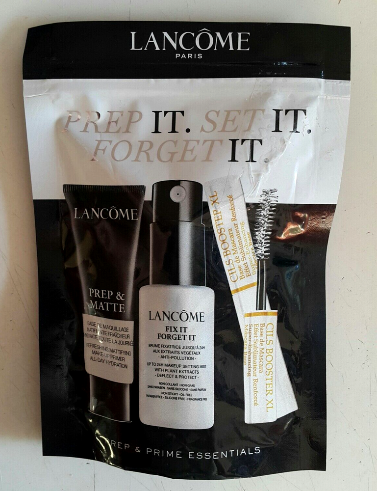 Lancome Prep It Set It Forget It 3pcs Travel Size Kit Prep & Prime Essentials
