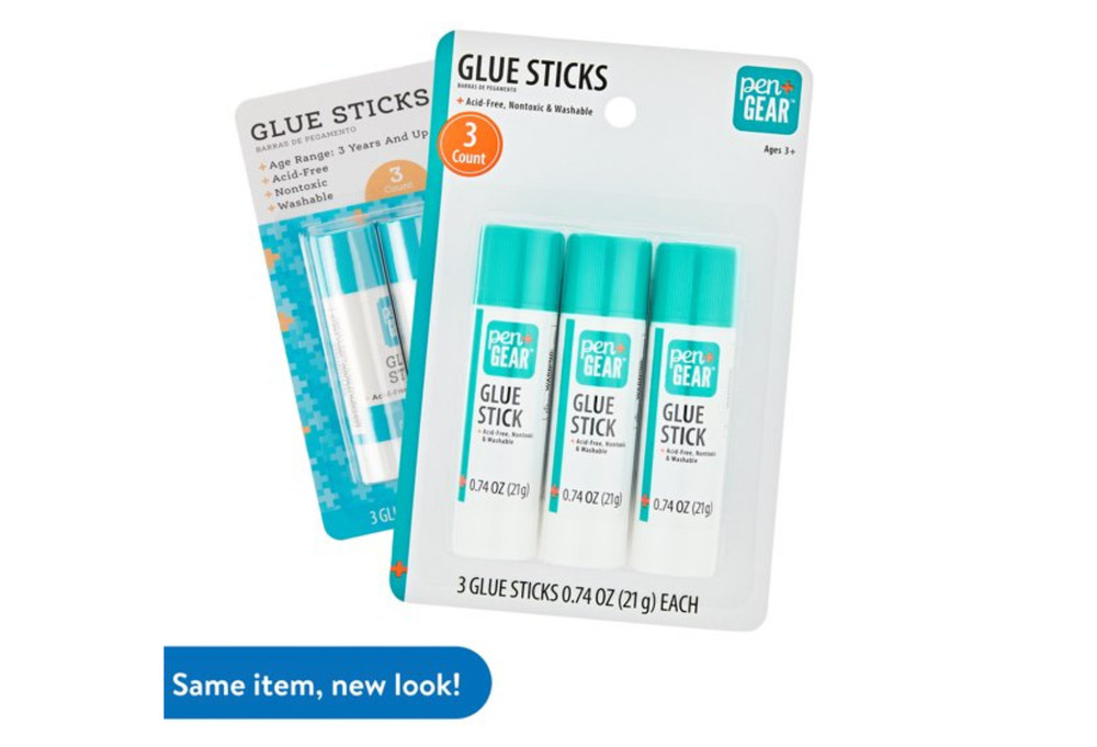 Glue Sticks PVP White – School Supply, Washable, 3 Count