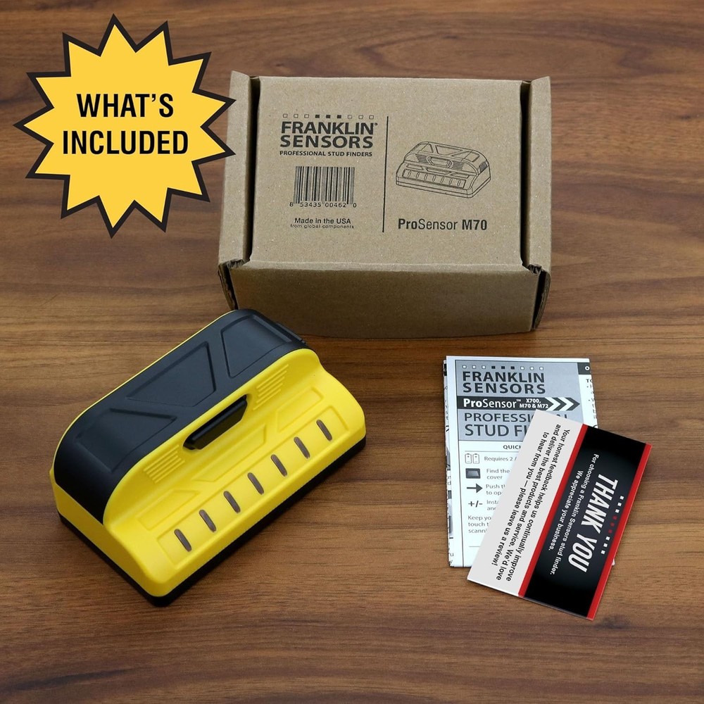 ProSensor M70 Stud Finder - 7-Sensor Wall Scanner for Accurate Stud Detection