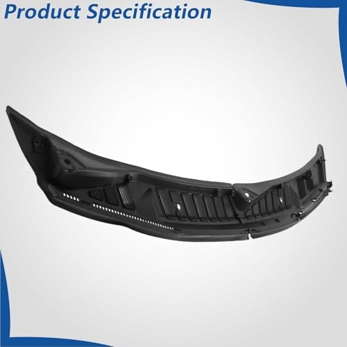 Plastic Windshield Window Wiper Cowl Cover Grille Kit Black Replacement for