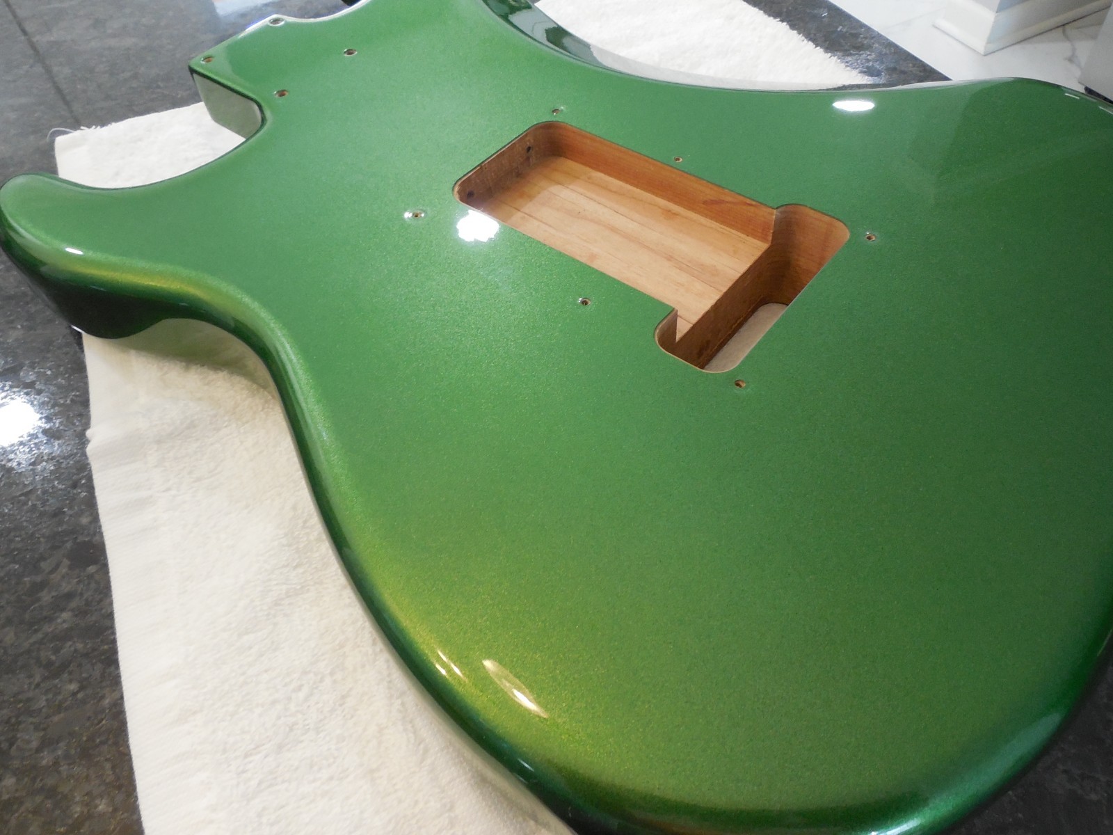 Fender Stratocaster Harvest Green MIM Body Plus Extras Loaded pickguard. #READ#