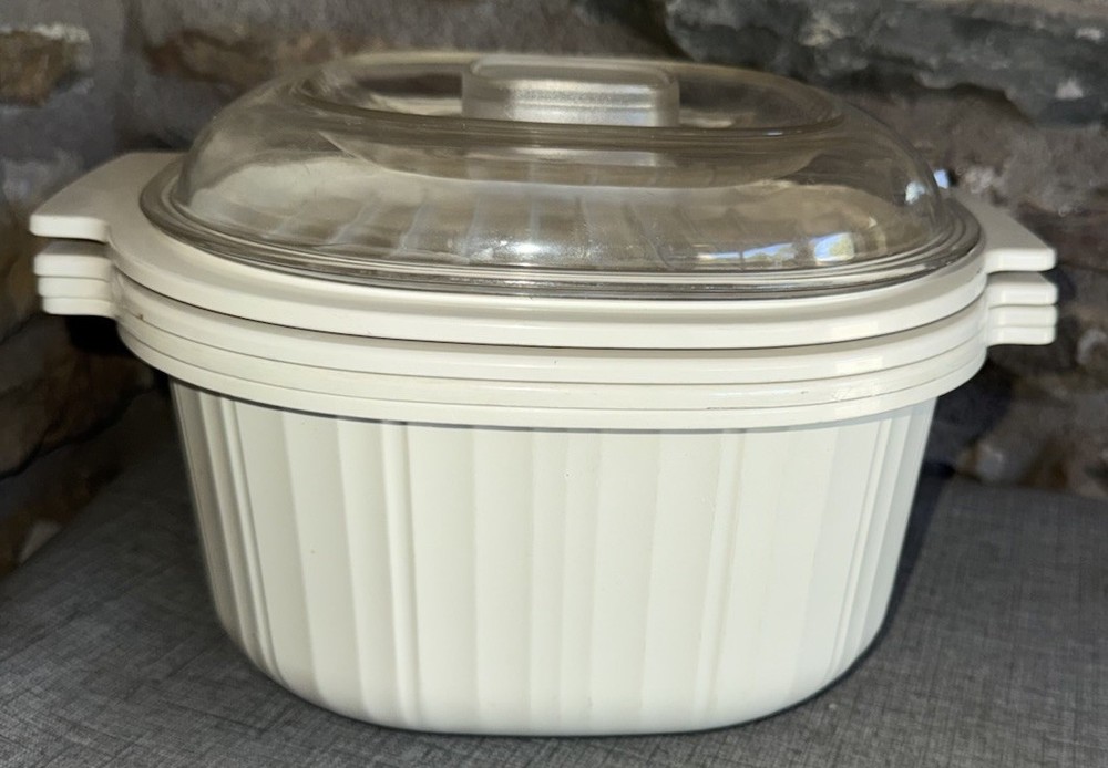 Rubbermaid Microwave Cookware 5 Piece Steamer Lid Stackable