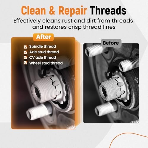 Axle Spindle Thread Chaser Set, Thread Rethreading Restorer Master 16 PCS