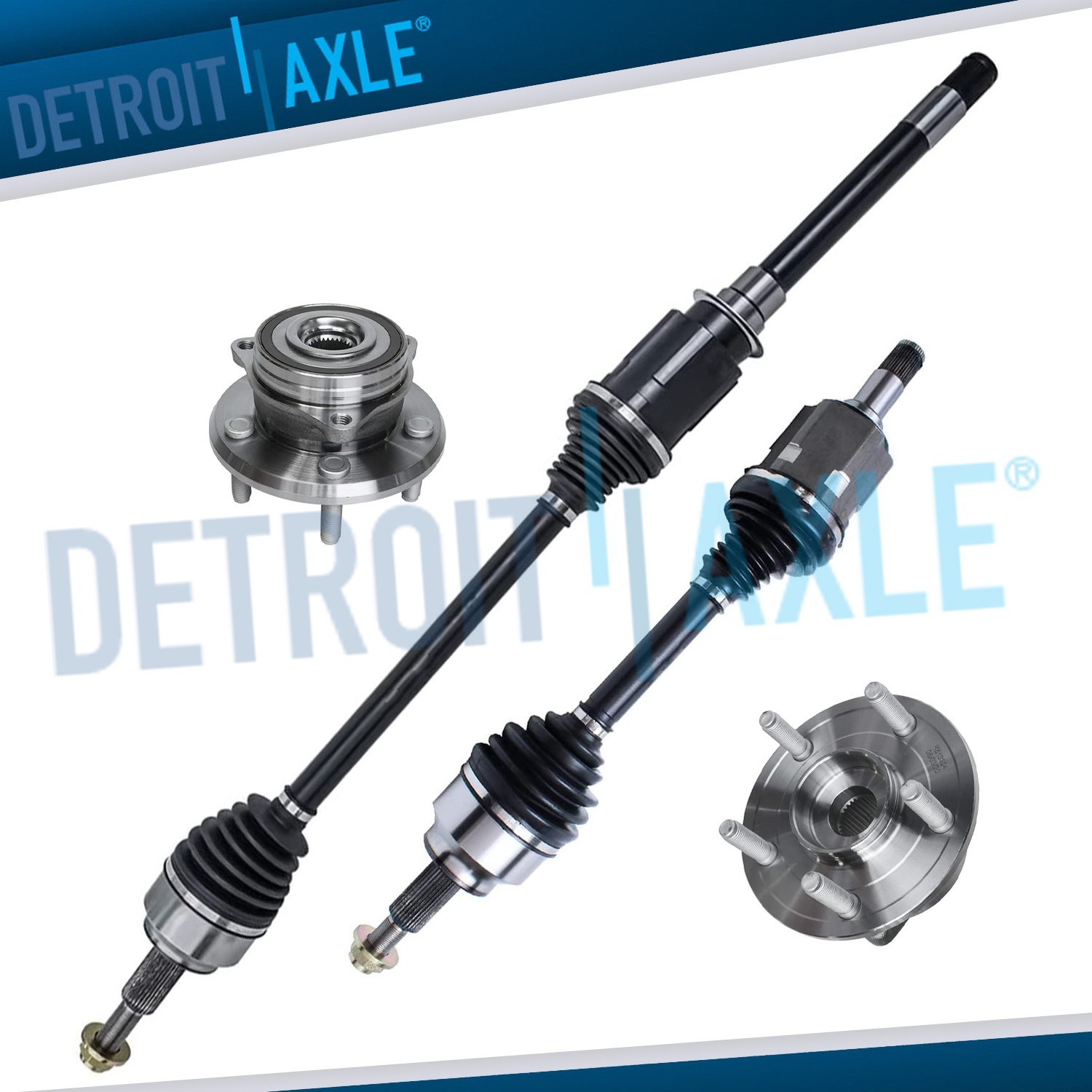 AWD Front CV Axle Shafts Wheel Hub Kit for 11-21 Dodge Durango Grand Cherokee