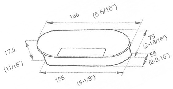 Oval Cable Grommet, Grey - 10 Pack