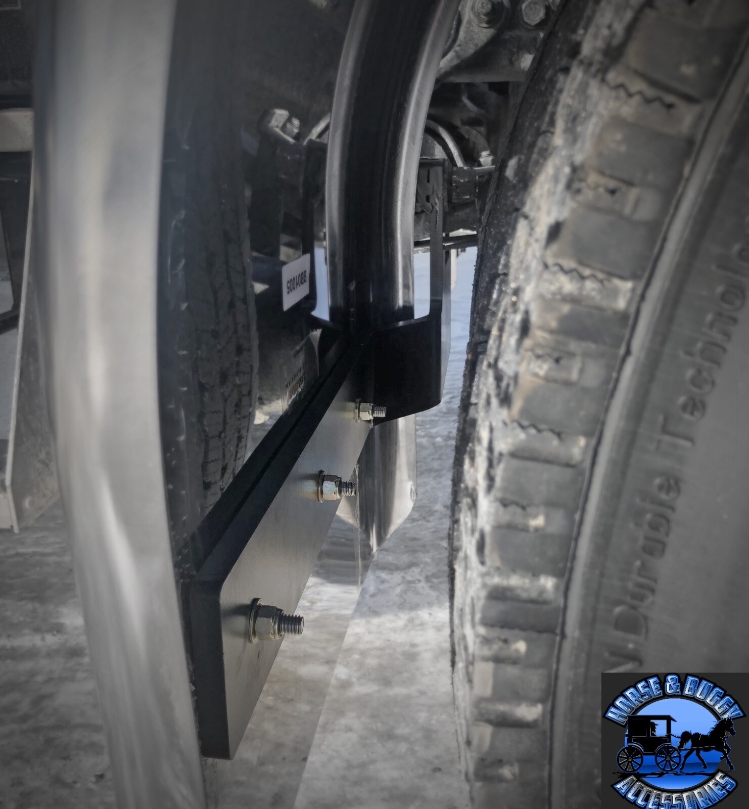 shift blind mount front brackets stainless half fenders Peterbilt low air leaf