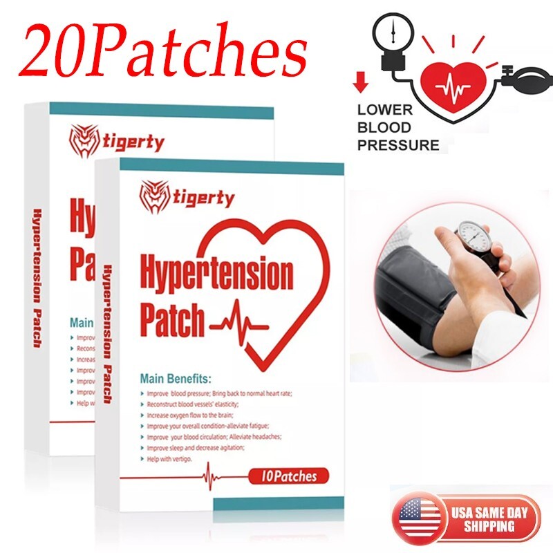 ⚡20Pc Hypertension Relief Patch Herbal BP Support Improve Circulation US Stocked