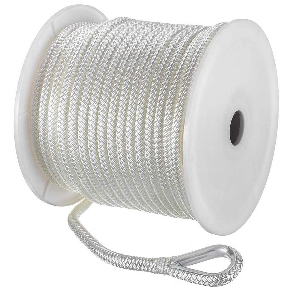 Seachoice 42131 Double Braid Nylon Anchor Line, White