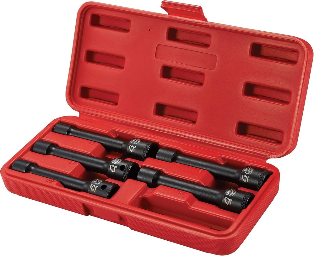 SUNEX TOOLS 2625 1/2" Drive Head Bolt Socket Set, 5-Piece Drive Socket Sets