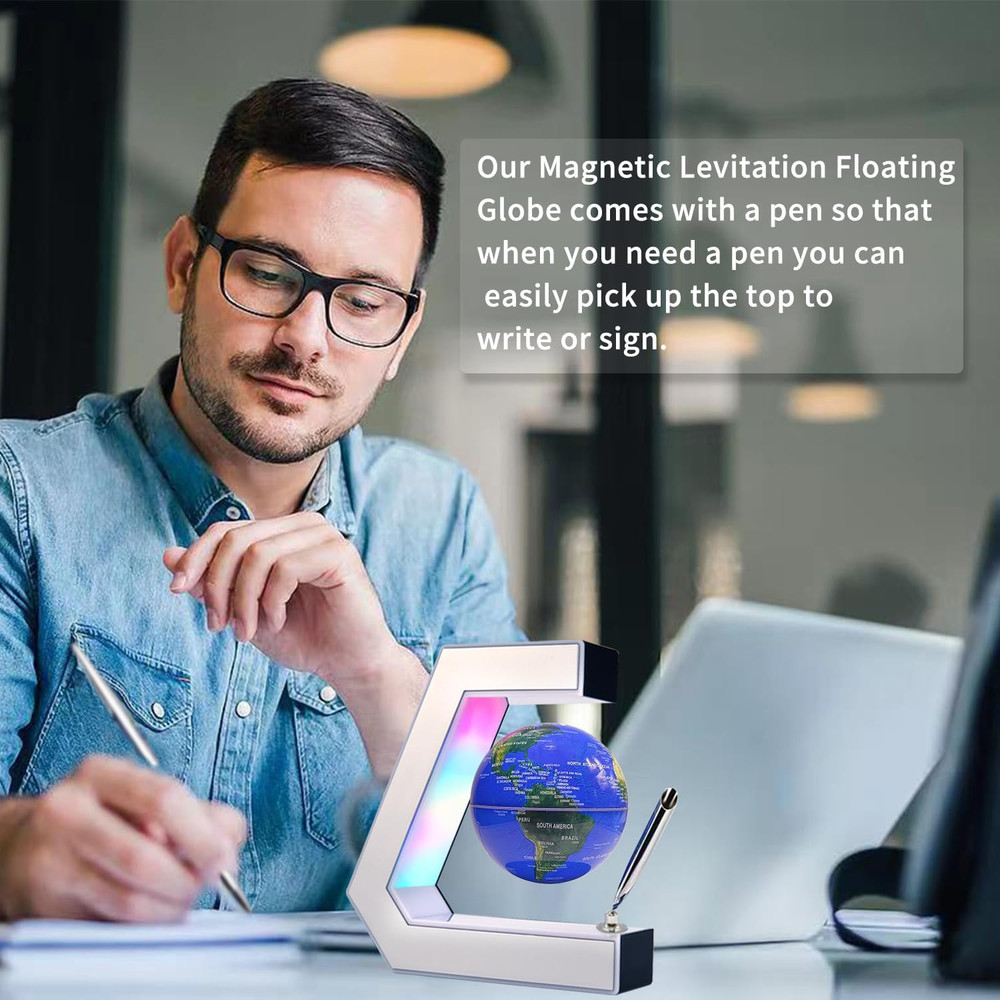 Flagest Magnetic Levitation Globe with LED Lights & Touch Control and Pen, Float