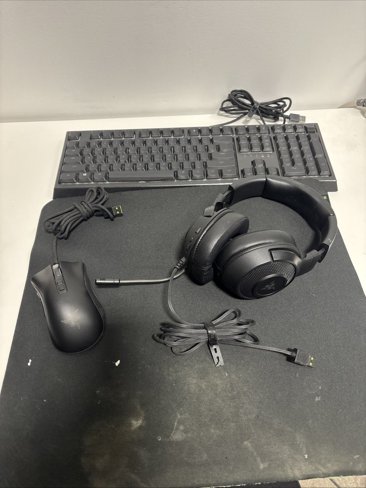 Razer Homerun Gaming Bundle Keyboard + Mouse + Pad + Headset - Used Tested