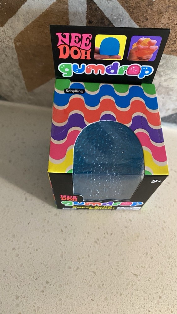Schylling Nee Doh Gumdrop Super Solid Squish Blue Sensory Toy 2022