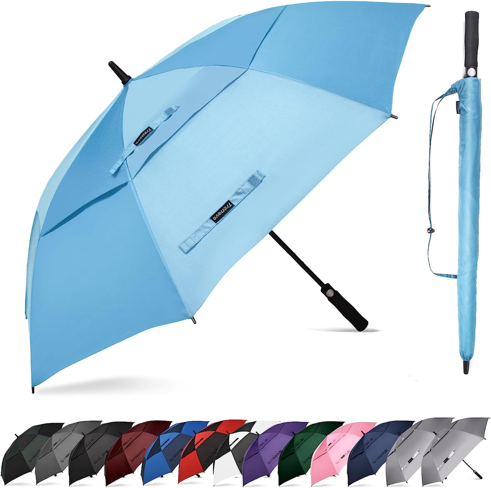 Automatic Open Golf Umbrella,72 Inch Extra Large Umbrella Canopy, UV Protection