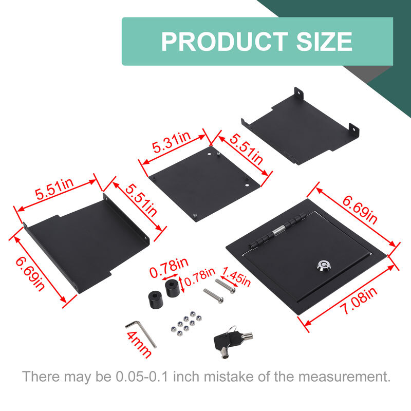 Metal Console Safe Box Key Lock Replace Armrest Storage Tray for 4Runner 2010-23