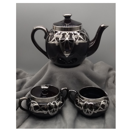 Gibson Silver Overlay Tea Set