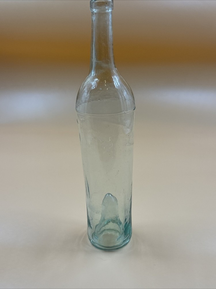 3 Antique Bottles, Blown Glass, Base Embossed Star