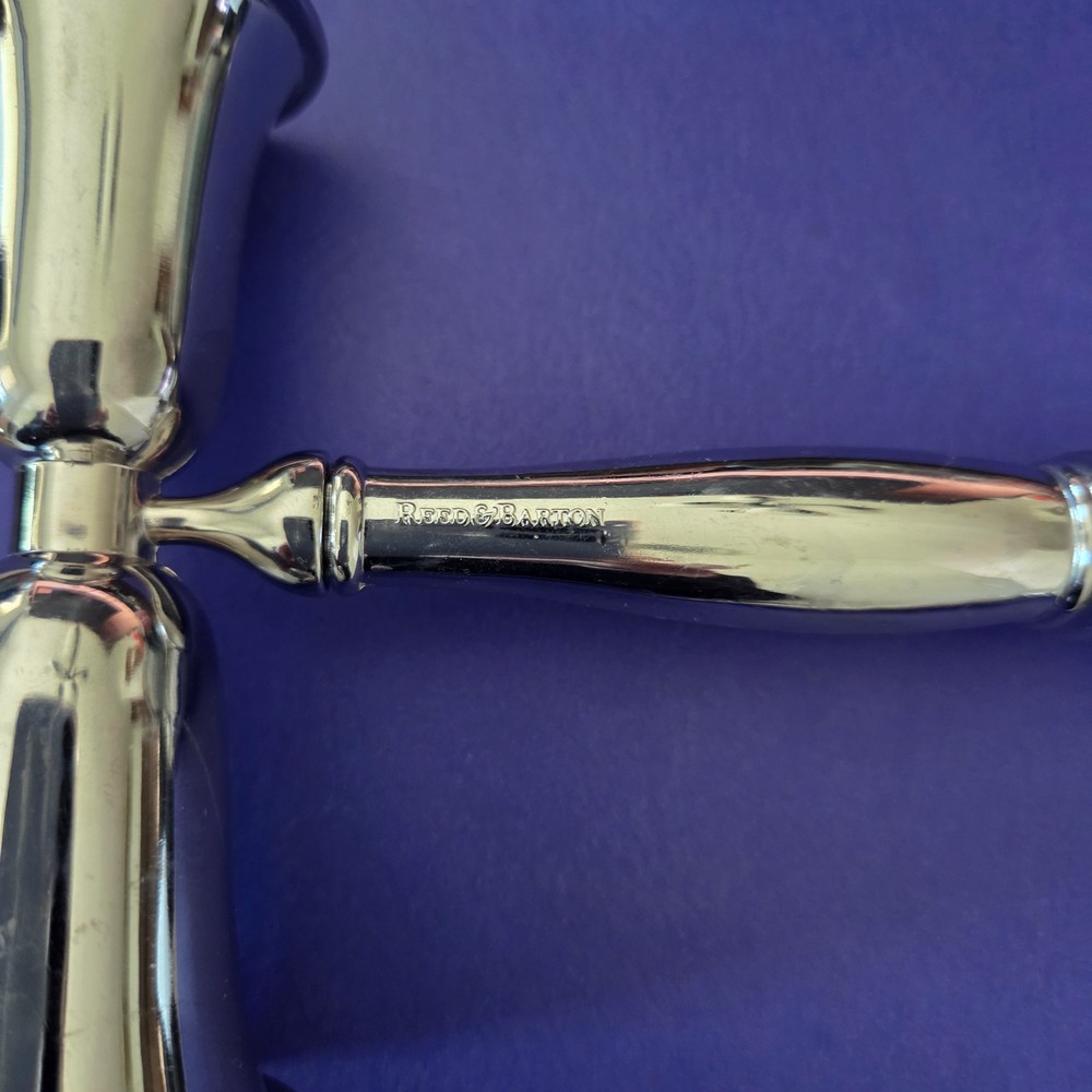 Reed & Barton 2-piece Cocktail Bar Set Silver-Plated Tools Jigger & Knife