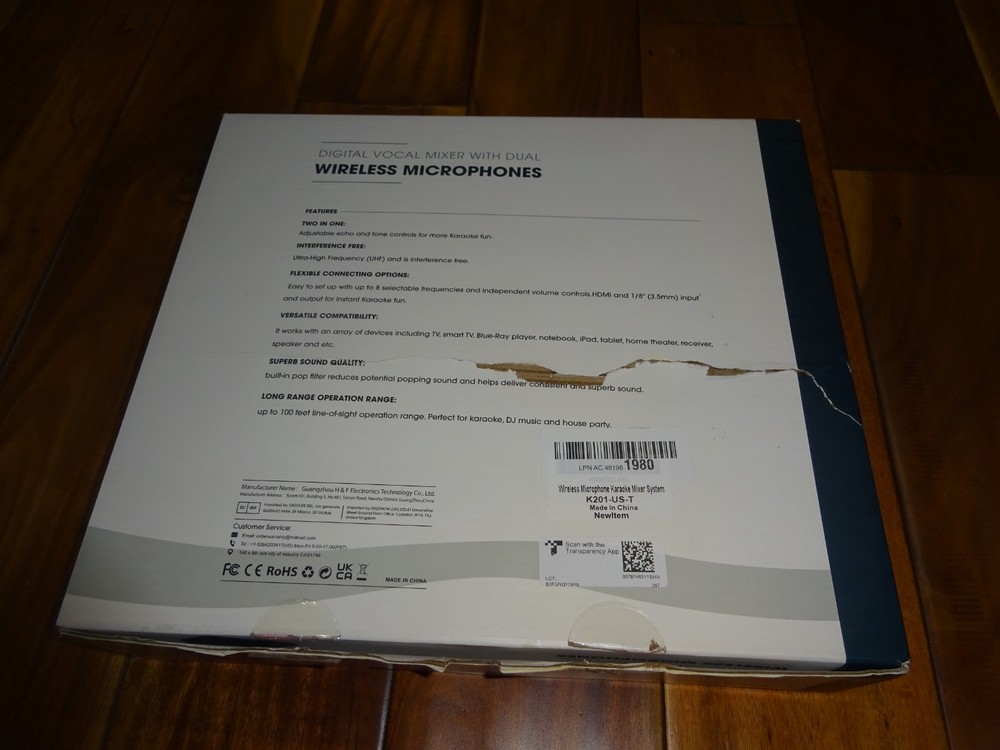 Rybozen Wireless Microphone Karaoke Mixer System, Dual Handheld Wireless Microph