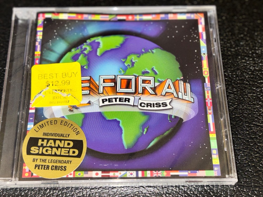 Peter Criss One for All CD Hand Signed Booklet STILL SEALED!!!! KISS B Buy Excl