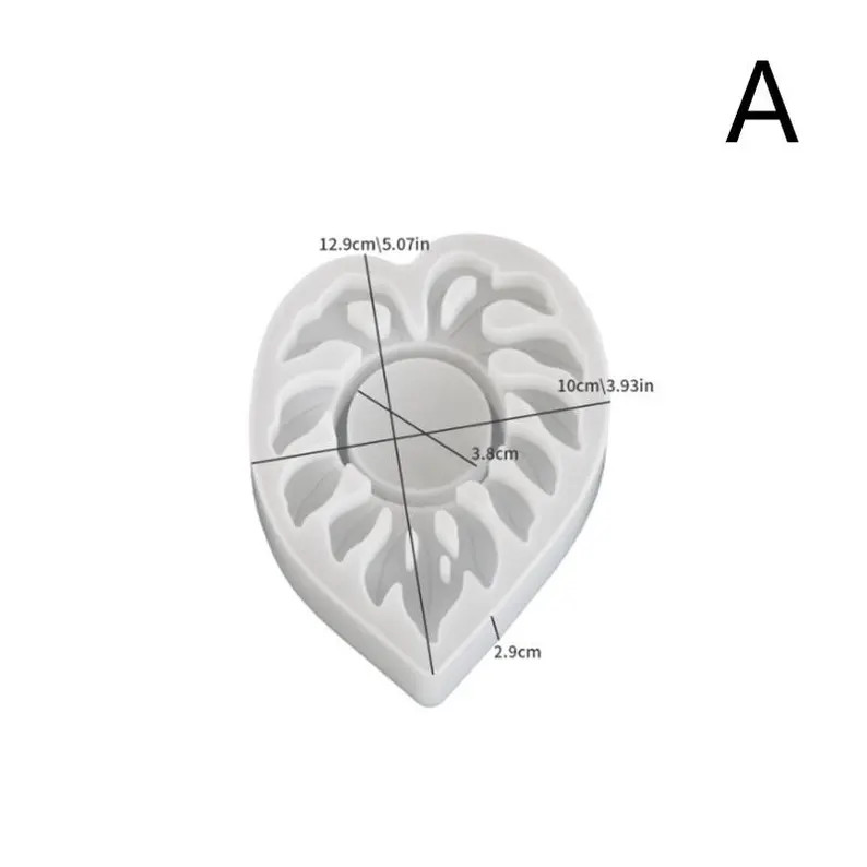 2Pcs Leaf Silicone Stand Molds for Epoxy Resin Candlestick Tealight Stand