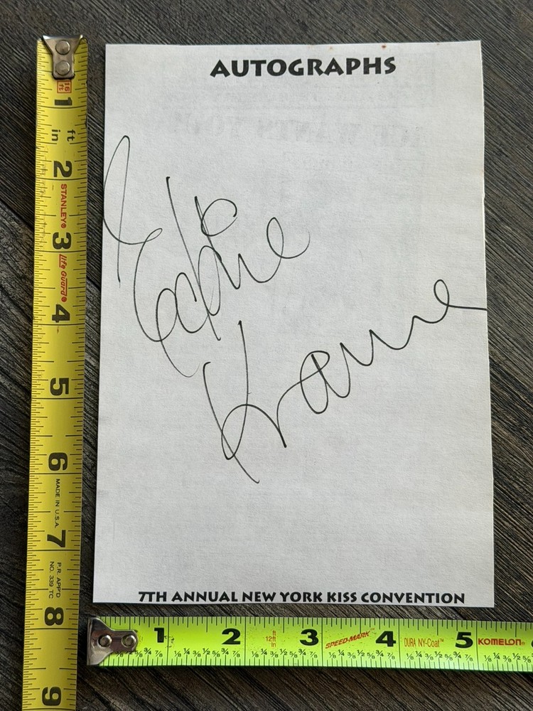 KISS Eddie Kramer Signed Autograph NY Kiss Convention Vintage Kiss Aucoin Era