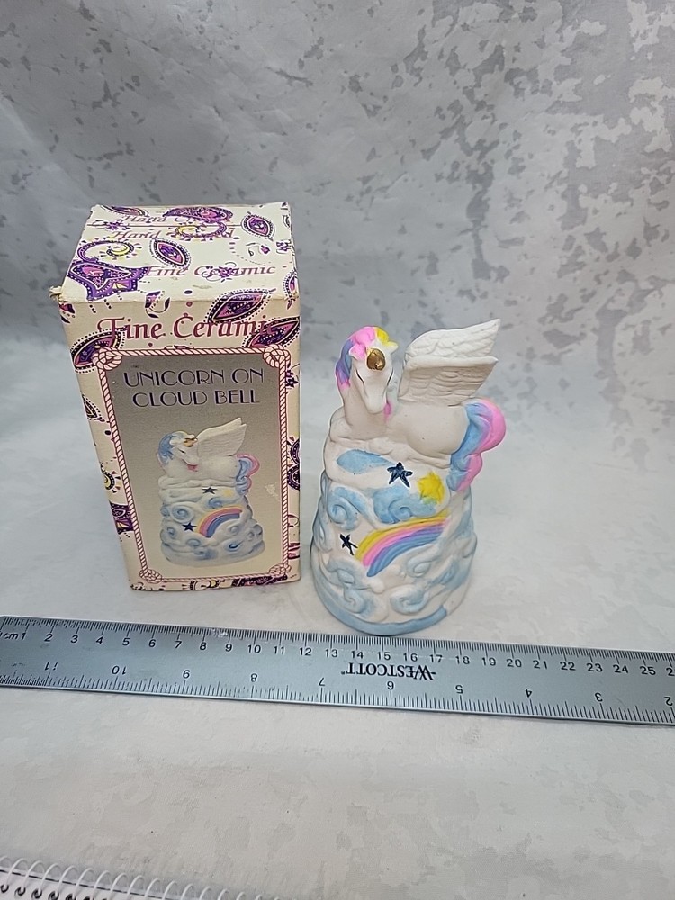 Fine Ceramic Unicorn On Cloud Bell Pre-owned