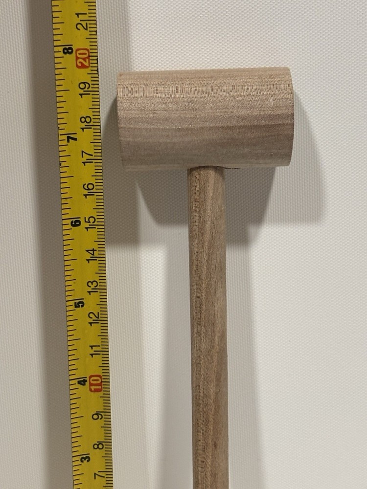 Stainless Steel Shellfish 6” Nut Cracker w/ 8” Hammer for cracking VINTAGE SET