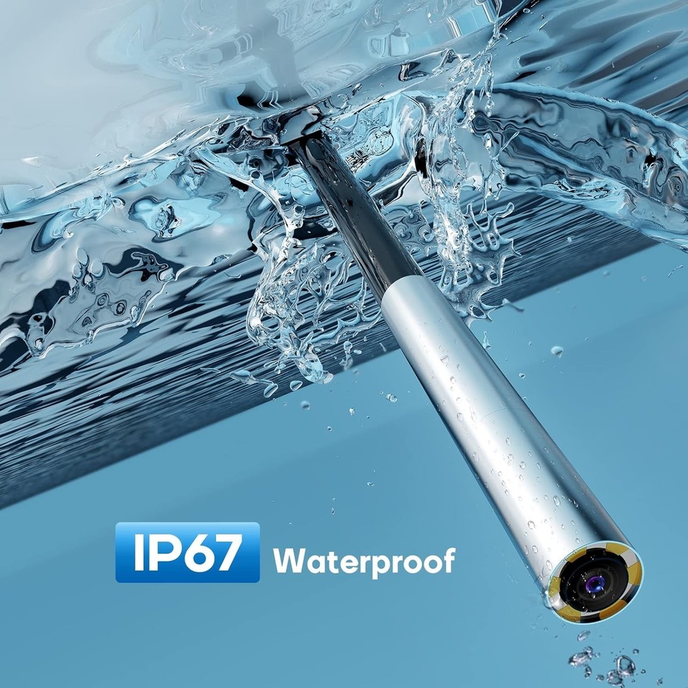 Waterproof Inspection Camera - 1080P HD Wi-Fi Borescope for iPhone/Android