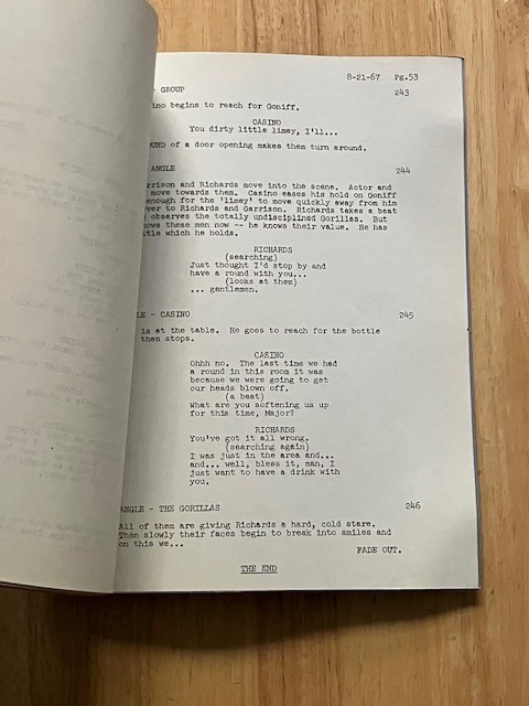 GARRISON'S GORILLAS TV Script The Expendables FINAL DRAFT August 21, 1967