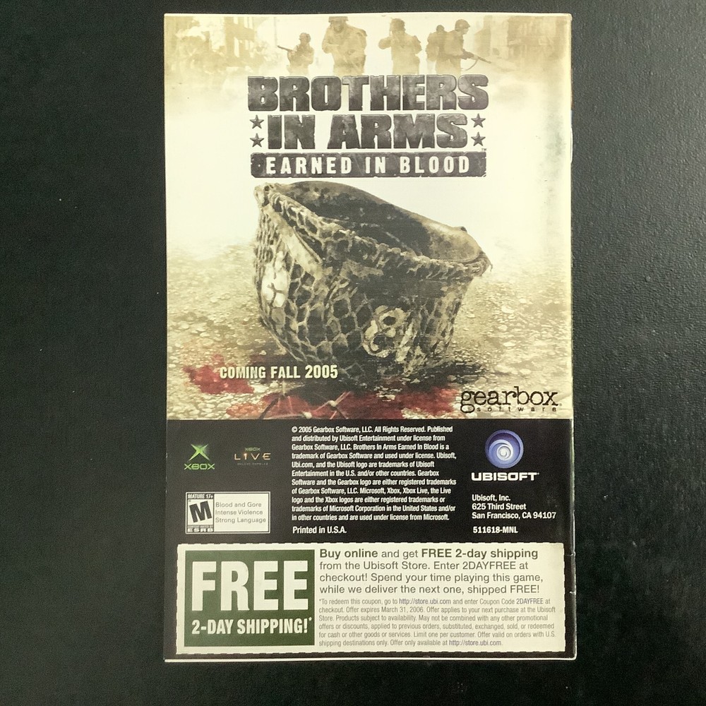 Far Cry Instincts Microsoft XBOX Instruction Manual Only