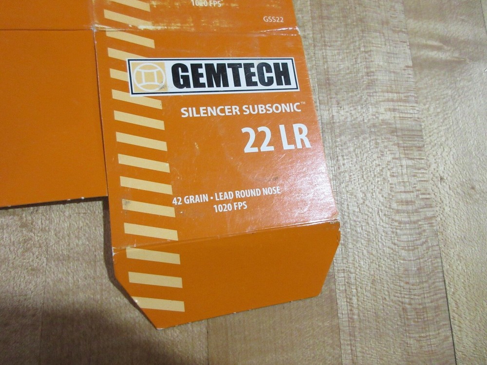 Empty Ammo Box Gemtech Subsonic 22 Brick Box. (w14)