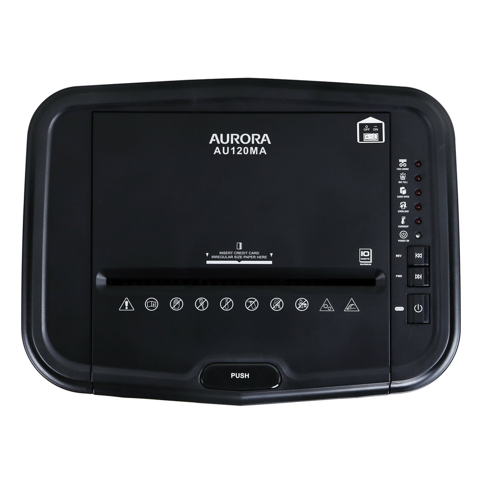 Aurora GB 120-Sheet Auto Feed Micro-Cut Paper Shredder with Pullout Basket