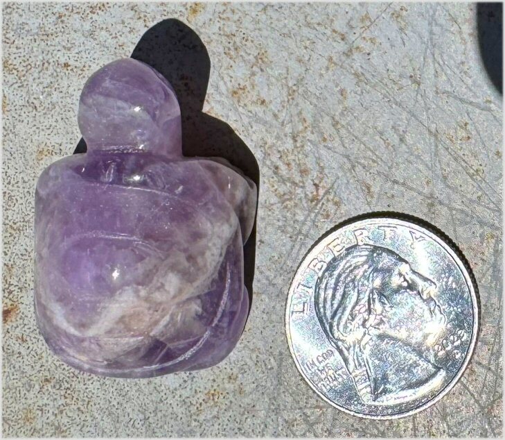 Chevron Amethyst TURTLE Totem - Slow down & Enjoy Life!