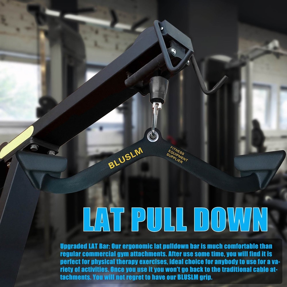 LAT Pull Down Bar for Cable Machine Pulldown T Bar V Bar Cable Attachments BL06