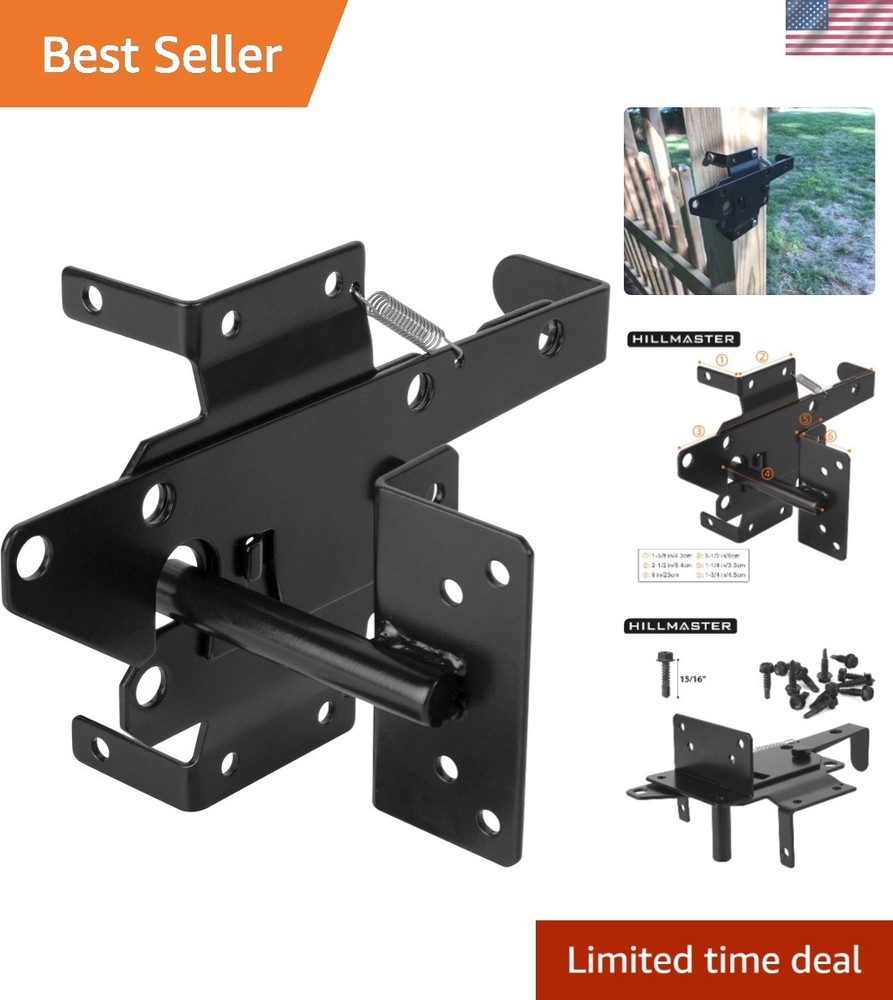 Alloy Steel Black Automatic Gate Latch for Enhanced Security & Durability