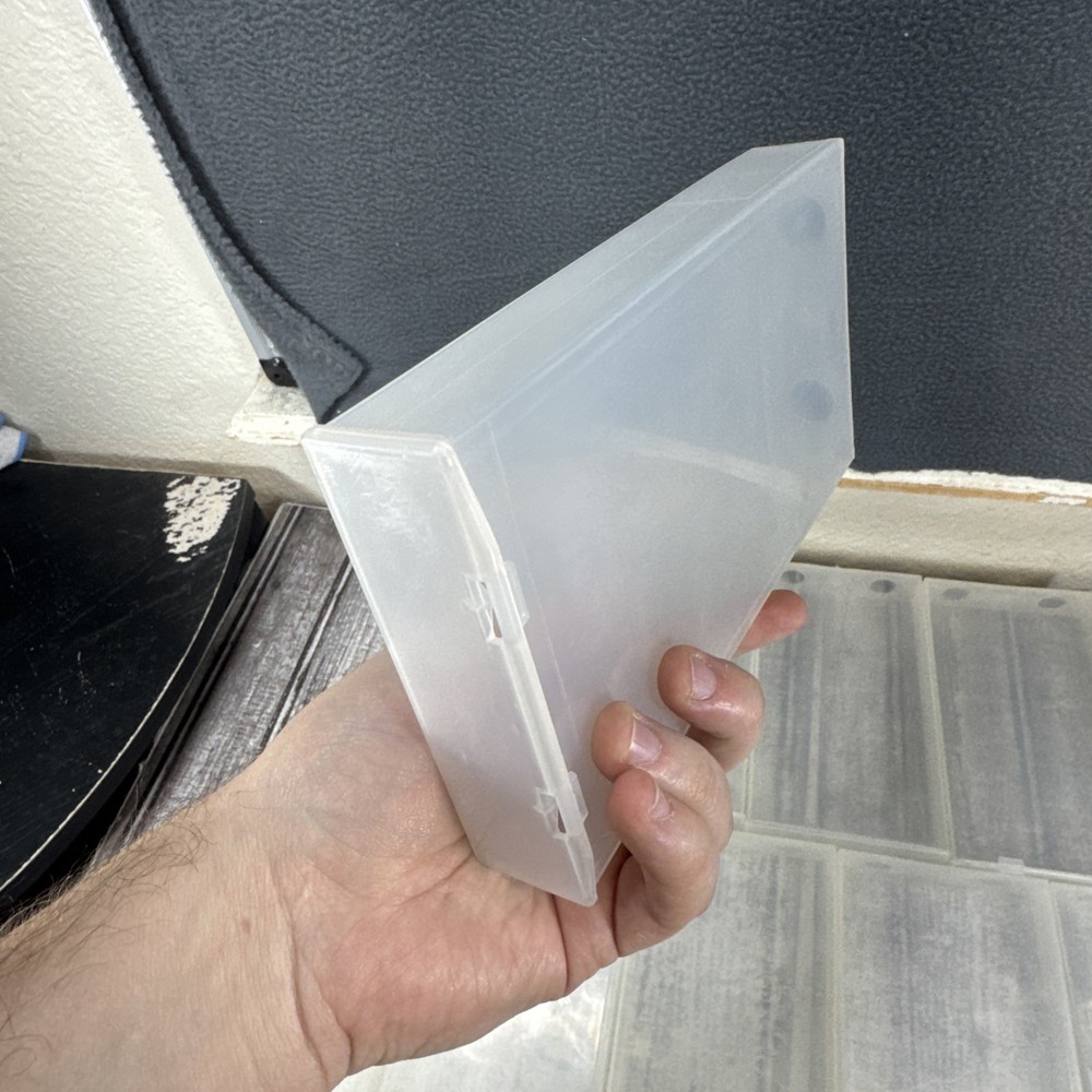 9 EMPTY VHS VIDEO TAPE STORAGE CASES Clear UpCycle Crafts Boxes