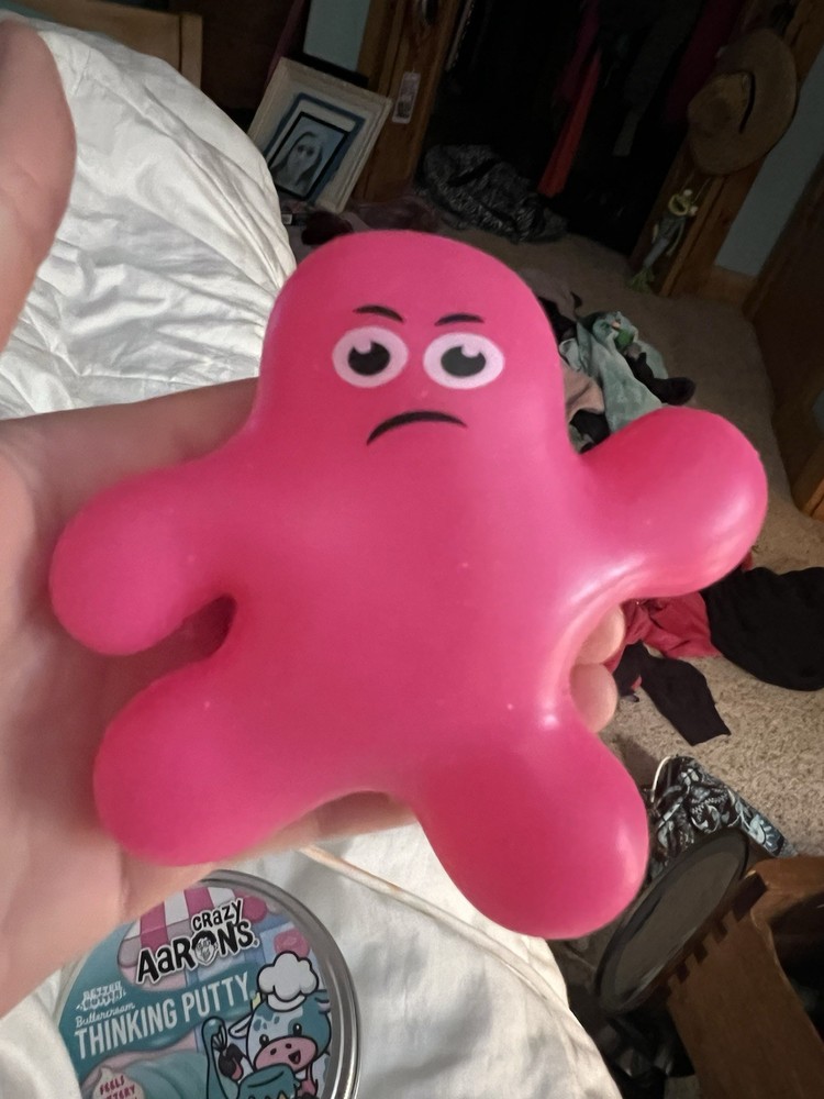 Squeeze Squishy Sugar Squeeze Man Pink Fidget