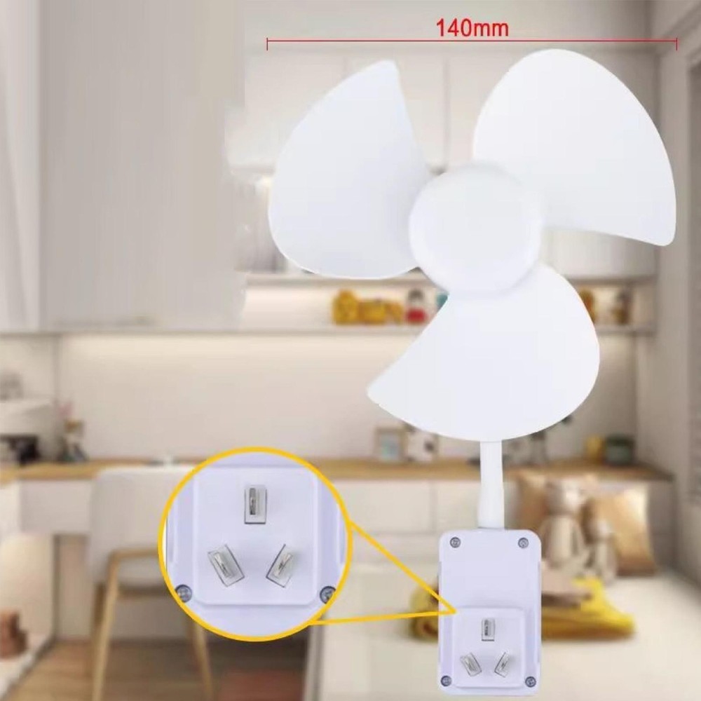 Socket Fan Kit with Plug Adapter – Mini Quiet Electric Fan