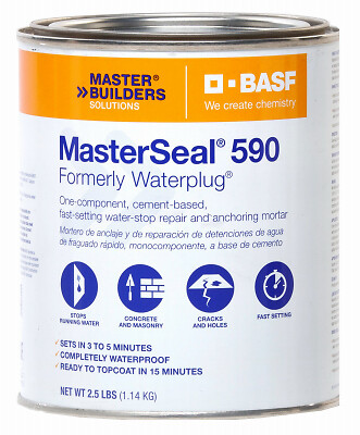 MasterSeal MS5901G 590 Hydraulic Cement, Quick Setting, 10 Lbs. - Quantity 1