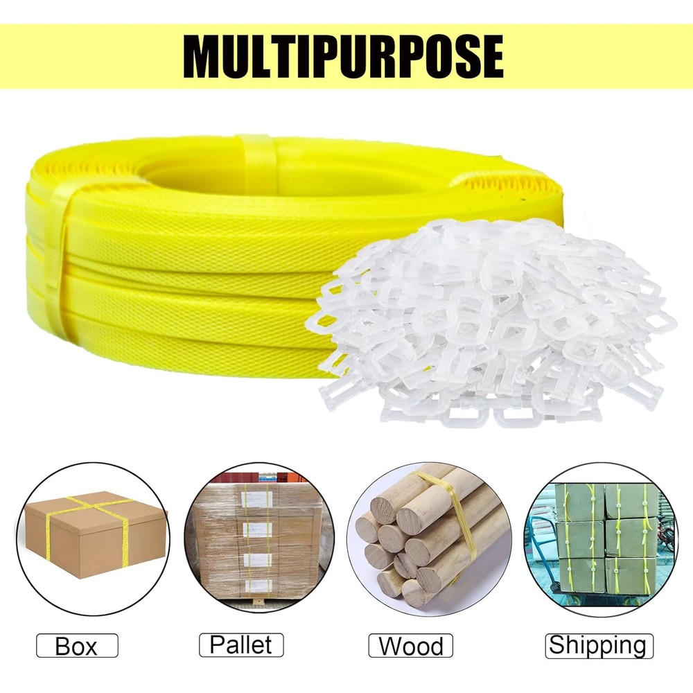 Banding Strapping Kit, Packaging Strapping Tool, with 5900" Length Poly Strappin