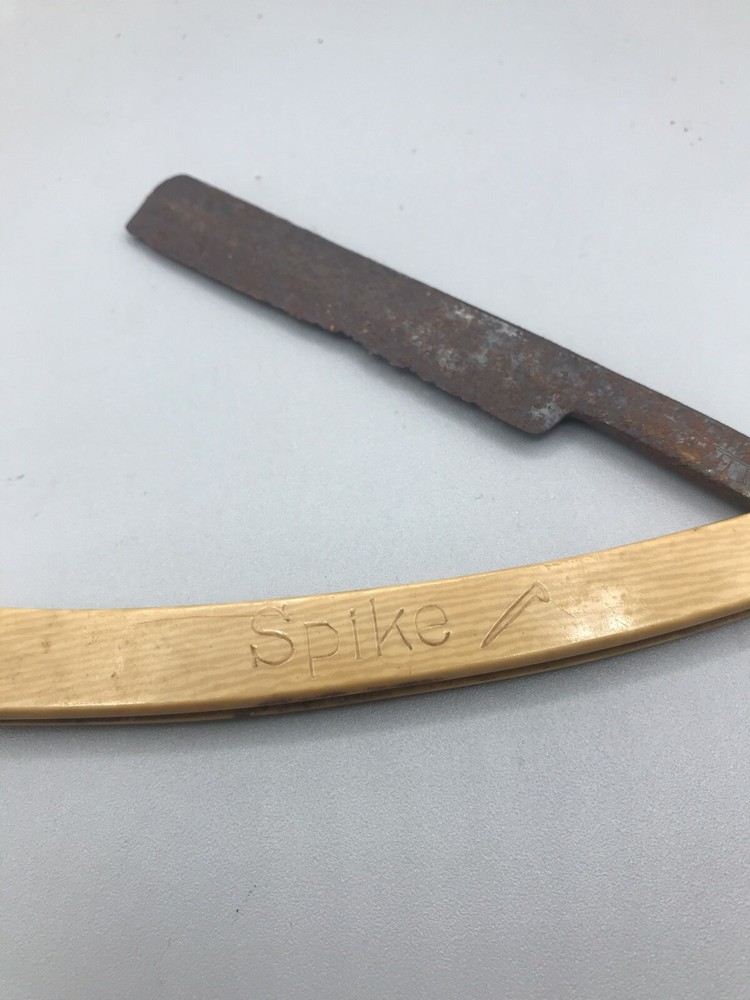Vintage Spike Razor With Strop Leather