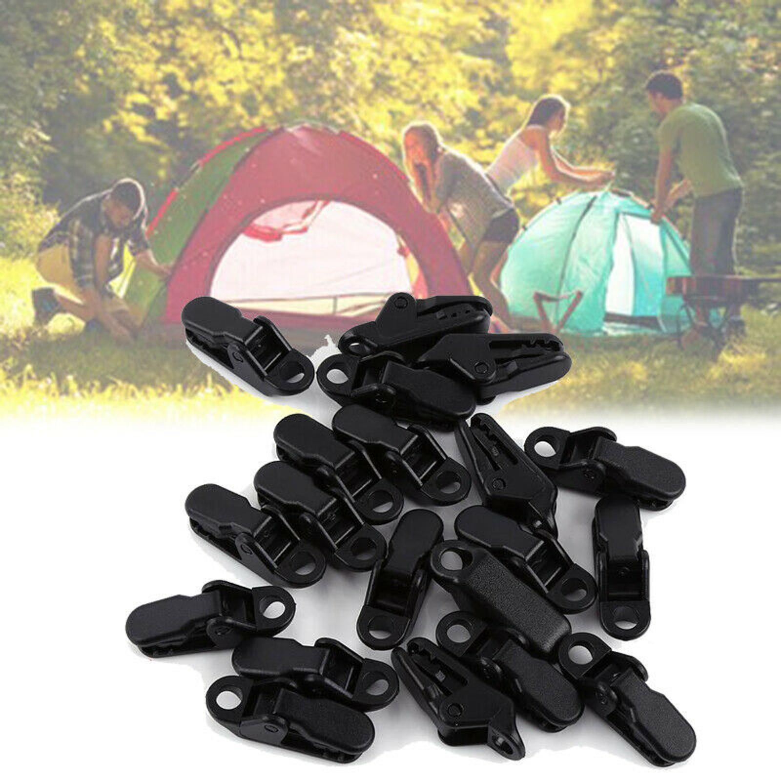 20Pack Outdoor Camping Tent Awning Tarp Alligator Clip Clamp Gripper Fixed Clips