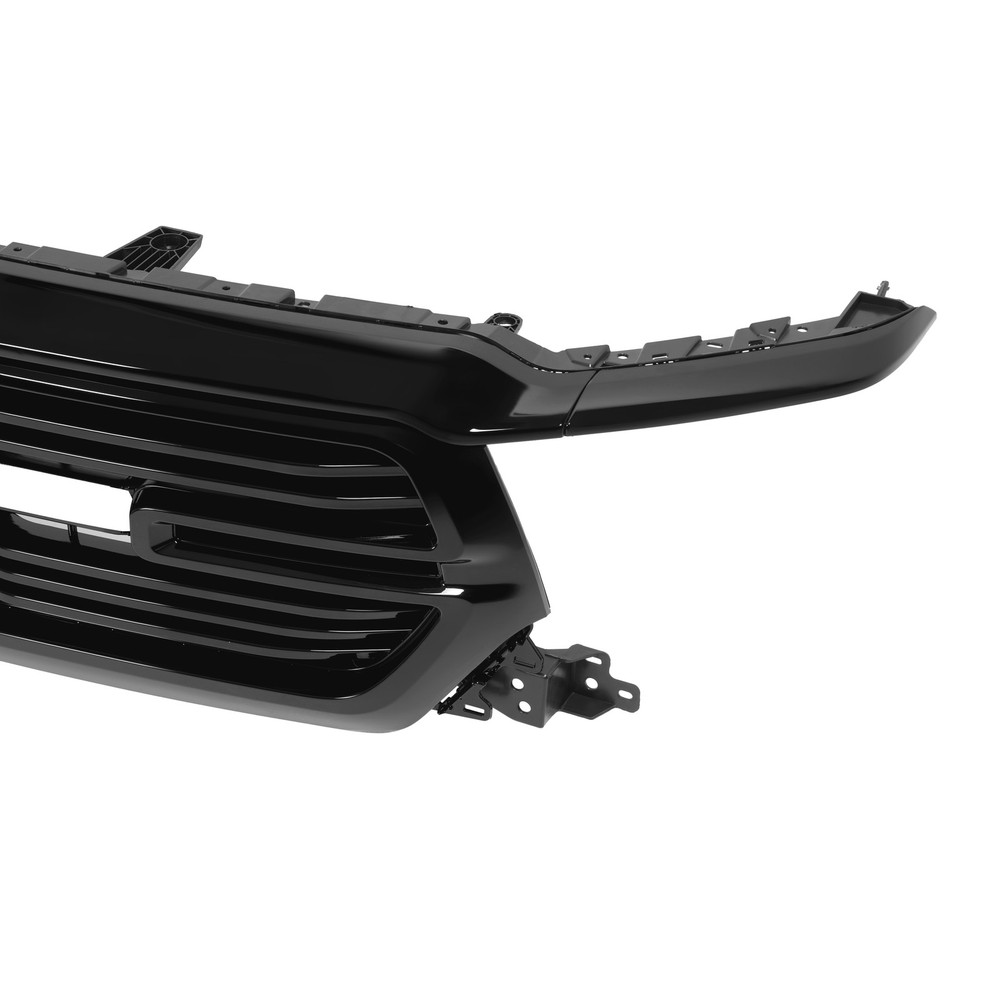 Fits Ram 1500 2019-2022 Front Bumper Grille W/ Upper Trim Molding Gloss Black
