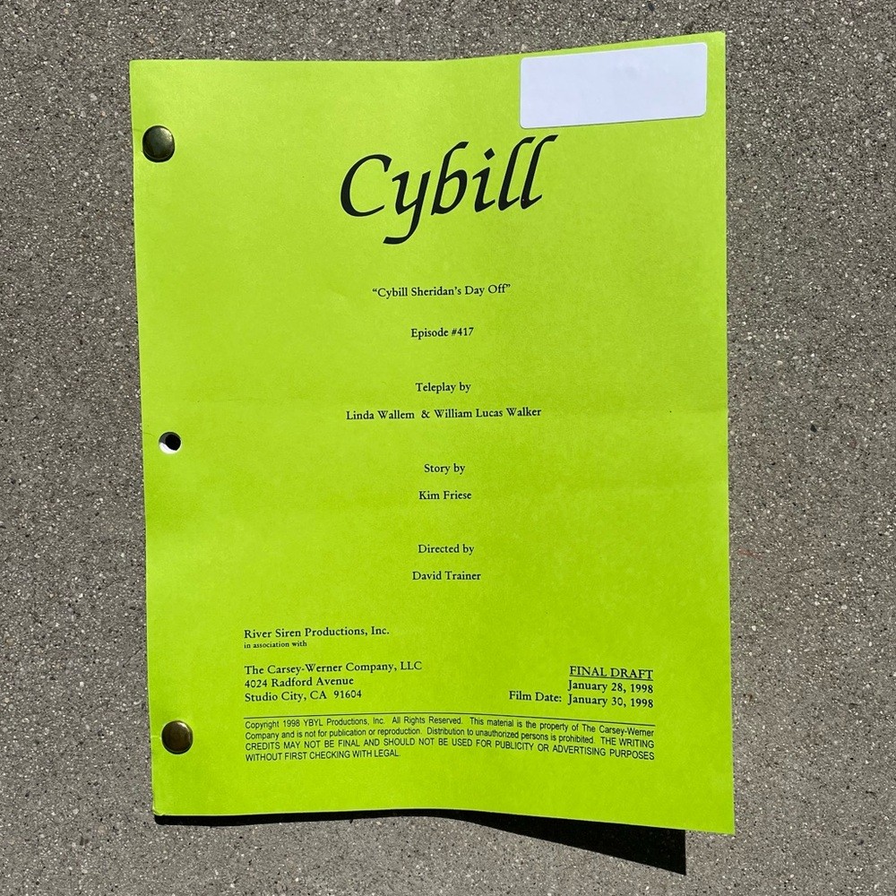 CYBILL 1998 TV Series SET Production Used Scripts Table Final Revised A/O Drafts