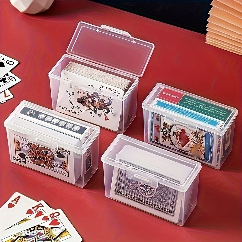 Clear Waterproof Playing Card Storage Case – Durable Plastic Card Organizer Box