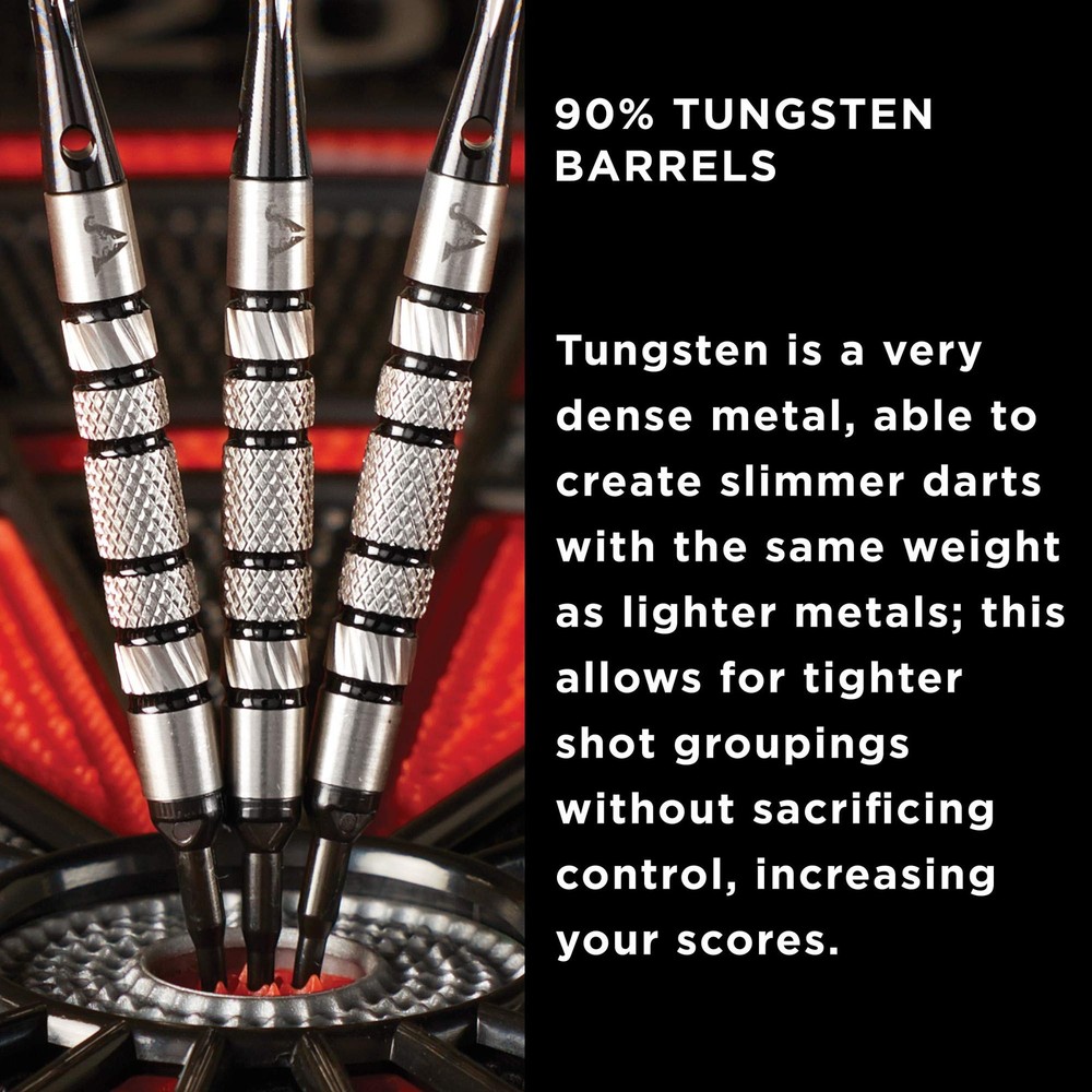 Viper Element 90% Tungsten Soft Tip Dart Set w/ Case, Knurled, 18g