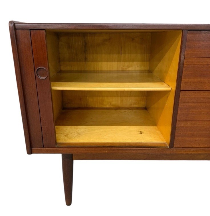 Mid-Century Danish Modern Teak Tambour Sideboard - REFINISHED!