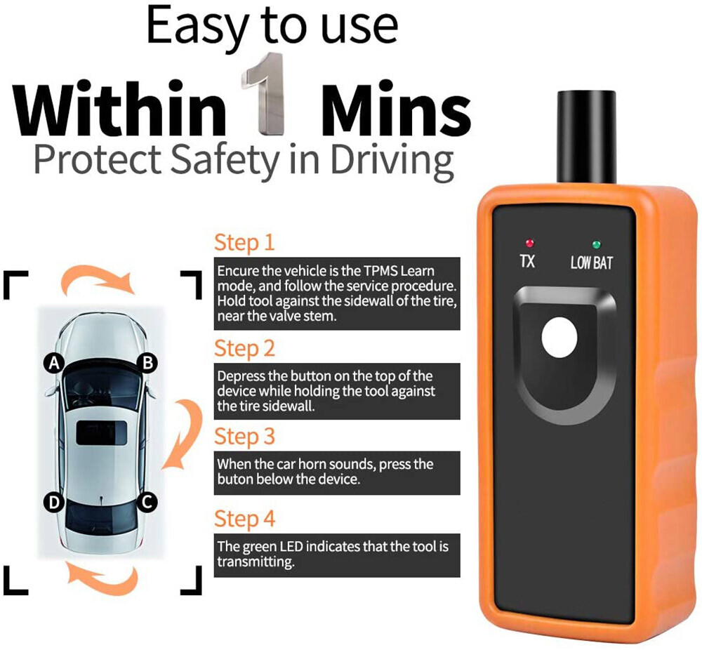 EL50448 TPMS Relearn Tire Sensor Pressure Monitor System Programming Activation