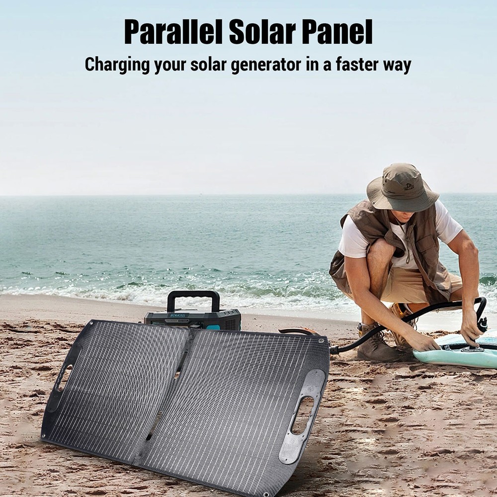 200W Foldable Solar Panel for Power Station Monocrystalline Caravan Camping RV