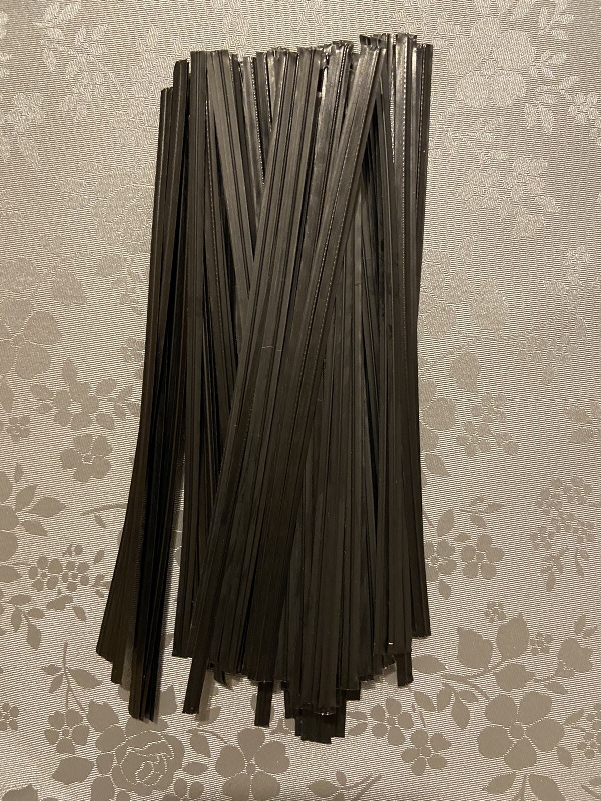 6" Plastic Twist Ties (6-inch) Genuine ULINE Pre-Cut Nose Wire for Mask - BLACK